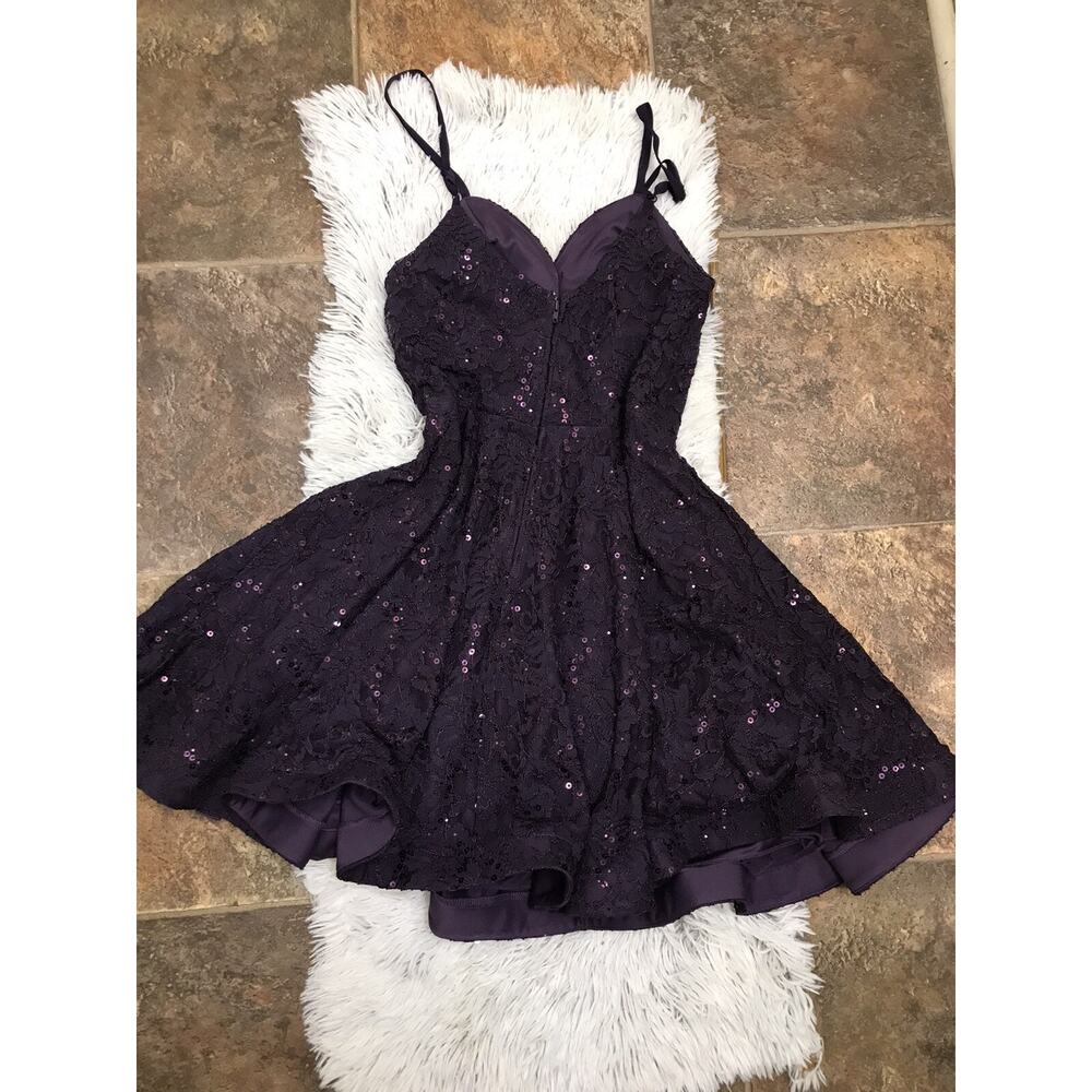 Xtraordinary Dillards Women's Purple 7 Lace Sequined Cocktail/Prom Dress $109